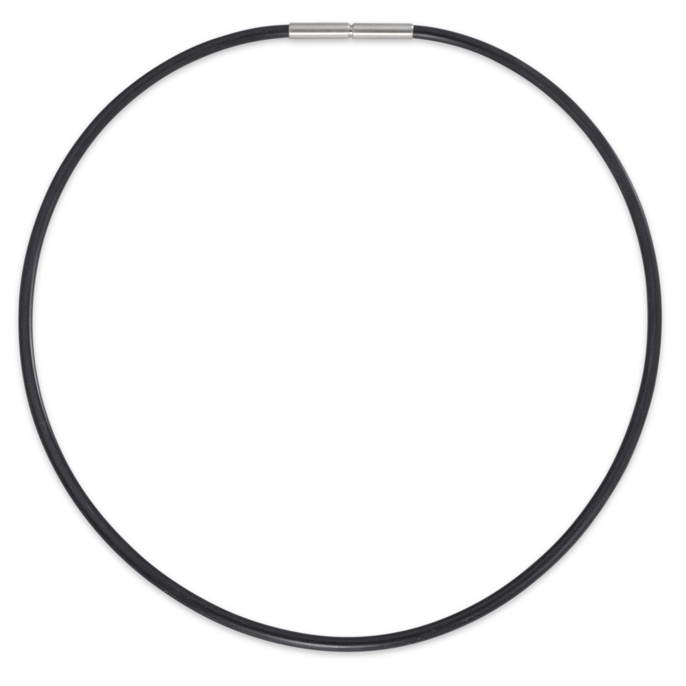 Collier Acier inoxydable, Caoutchouc 50 cm Ø3 mm