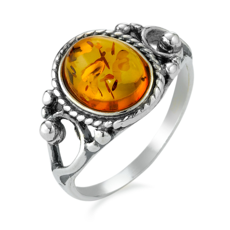 Bague 925 ambre