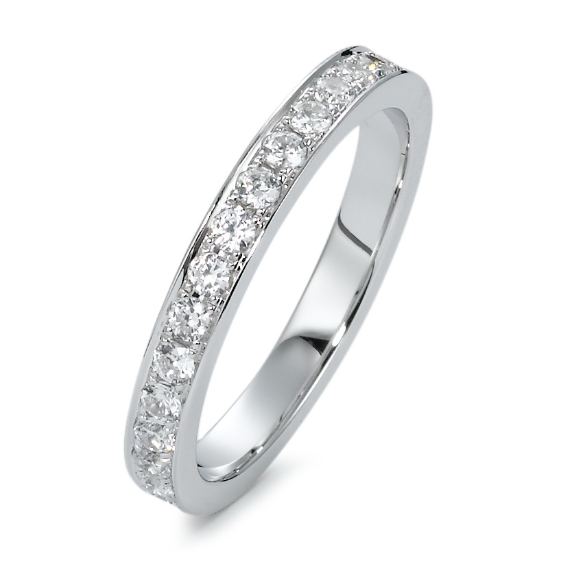 Bague d'éternité Argent Zircone blanc Rhodié