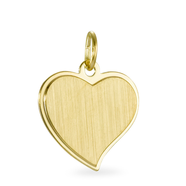 Pendentif avec gravure Or jaune 18K Coeur