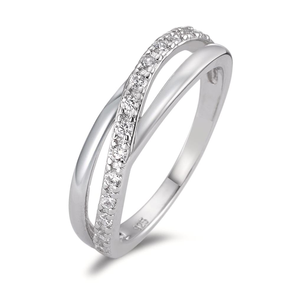 Bague Argent Zircone Rhodié