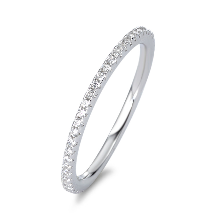 Bague d'éternité Argent Zircone Rhodié