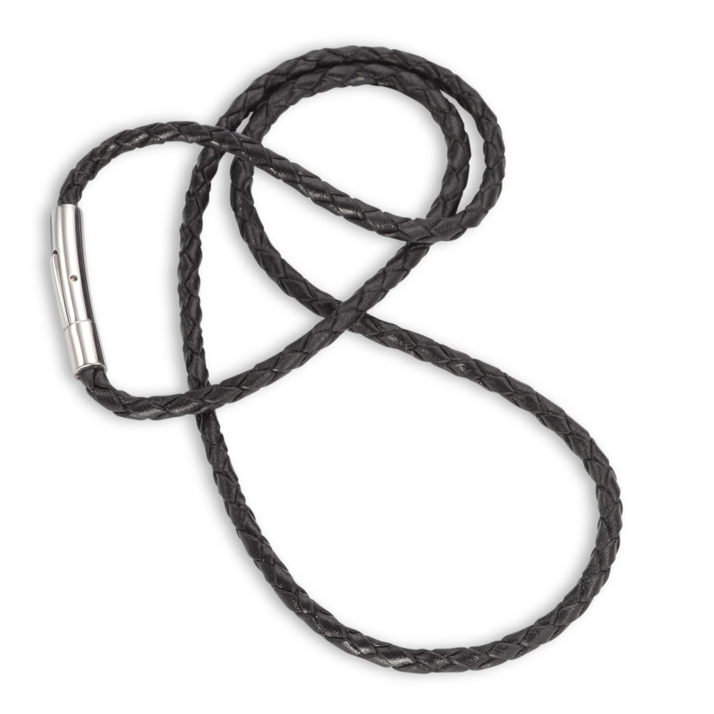 Collier Cuir, Acier inoxydable 50 cm Ø3 mm