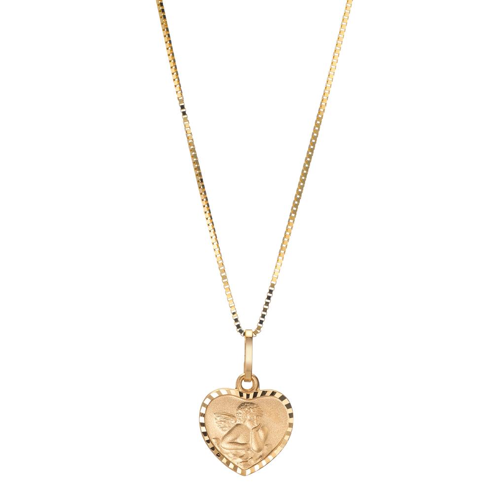 Chaînette avec pendentif Or jaune 9K Ange gardien 36 cm