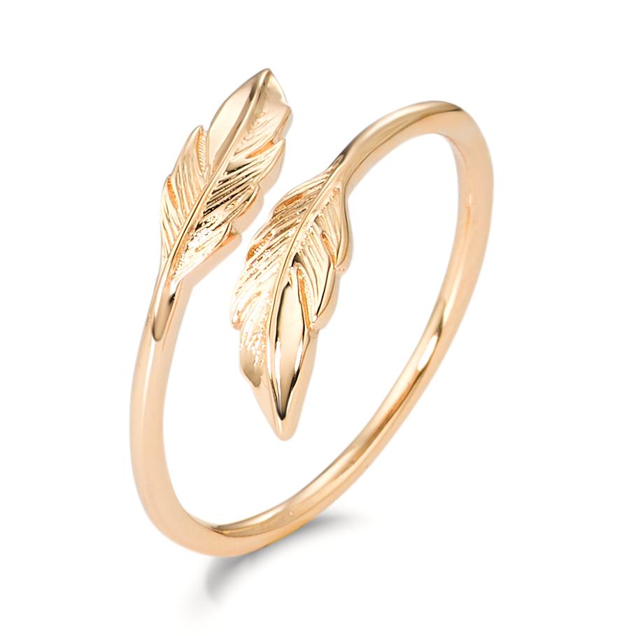 Bague Bronze jaune Plaqué or Plume