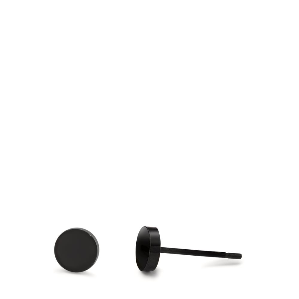 Clous d'oreilles Acier inoxydable noir PVD Ø5 mm